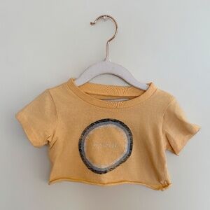VINTAGE Hurley Kids Crop Top Creamy Yellow